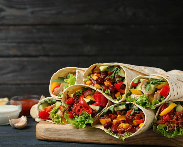 Red kidney bean and Corn Wrap