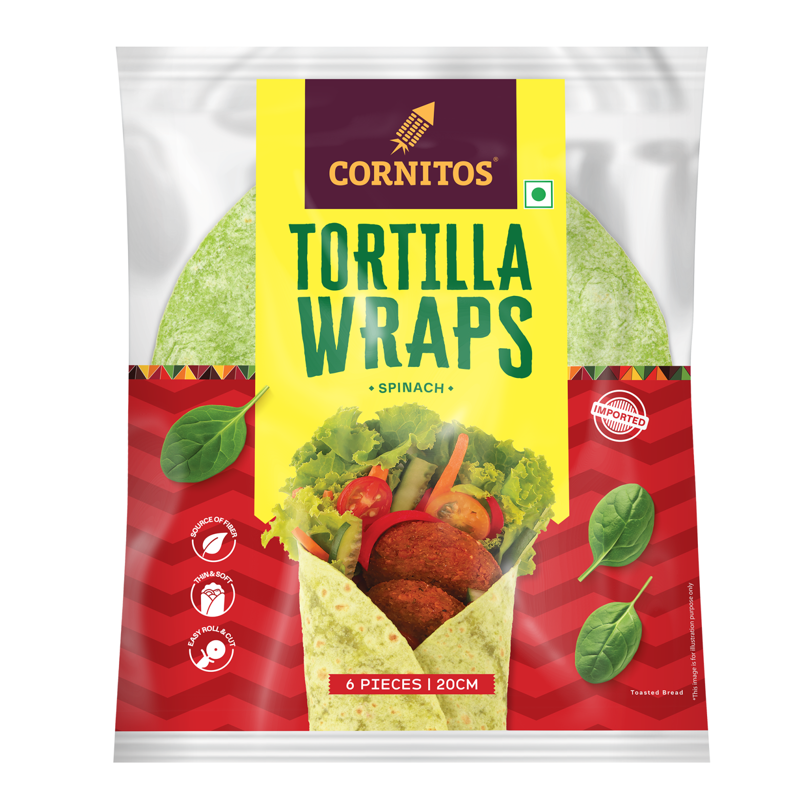 TORTILLA WRAPS SPINACH